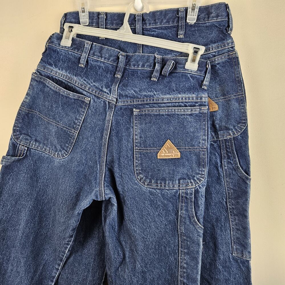 Lot of two Bulwark FR Flame Resistant Work Carpenter Blue Jeans Size 32x30